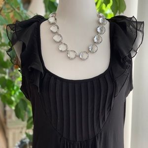 Lucy & Laurel Fun & Flirty Black Tank Size L